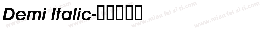 Demi Italic字体转换
